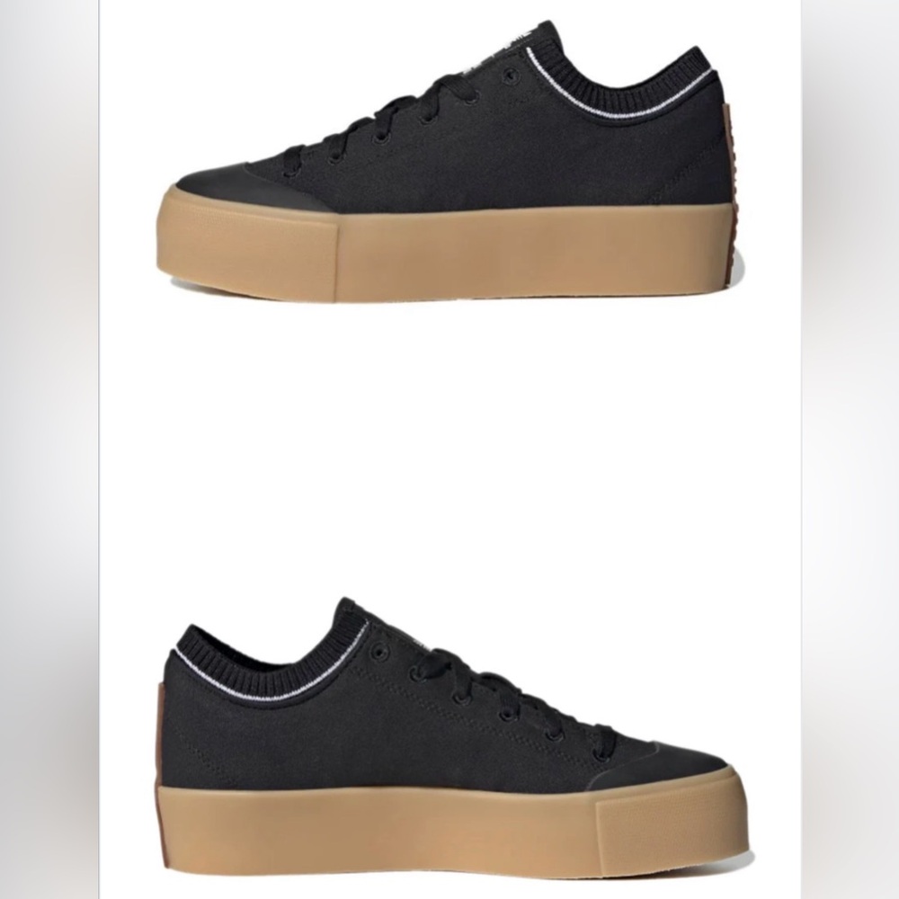 Karli Kloss Adidas Canvas Low-Top Sneakers with Gum Sole